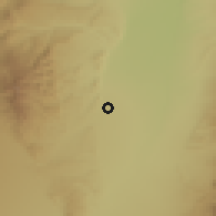 Shaded relief of the 58 km around La Esperanza, drawn from the GMTED2010 grid