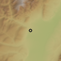 Shaded relief of the 58 km around Libertador General San Martín, drawn from the GMTED2010 grid