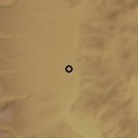 Shaded relief of the 54 km around Loncopué, drawn from the GMTED2010 grid