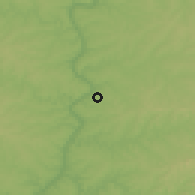 Shaded relief of the 57 km around María Magdalena, drawn from the GMTED2010 grid