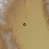 Shaded relief of the 56 km around Nonogasta, drawn from the GMTED2010 grid
