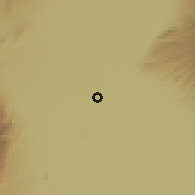 Shaded relief of the 56 km around 9 de Julio, drawn from the GMTED2010 grid