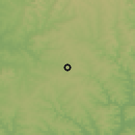 Shaded relief of the 57 km around Oberá, drawn from the GMTED2010 grid