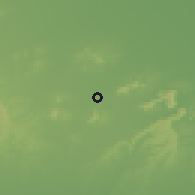 Shaded relief of the 54 km around Balcarce, drawn from the GMTED2010 grid