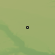 Shaded relief of the 51 km around Pico Truncado, drawn from the GMTED2010 grid