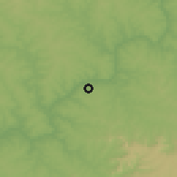 Shaded relief of the 57 km around Puerto Rico, drawn from the GMTED2010 grid