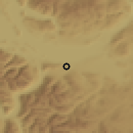 Shaded relief of the 53 km around Bariloche, drawn from the GMTED2010 grid