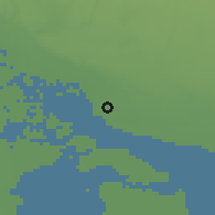 Shaded relief of the 54 km around Punta Alta, drawn from the GMTED2010 grid