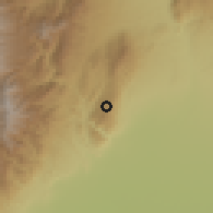 Shaded relief of the 57 km around Barrio Aeropuerto, drawn from the GMTED2010 grid