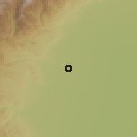 Shaded relief of the 57 km around Río Seco-Villa Quinteros, drawn from the GMTED2010 grid