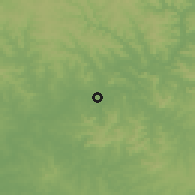 Shaded relief of the 57 km around San Javier, drawn from the GMTED2010 grid