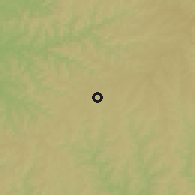 Shaded relief of the 57 km around San Pedro, drawn from the GMTED2010 grid