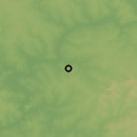 Shaded relief of the 57 km around Santo Pipó, drawn from the GMTED2010 grid