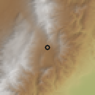 Shaded relief of the 57 km around Tafí del Valle, drawn from the GMTED2010 grid