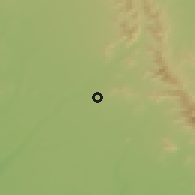 Shaded relief of the 54 km around Tornquist, drawn from the GMTED2010 grid