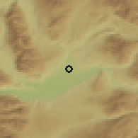 Shaded relief of the 52 km around Trevelín, drawn from the GMTED2010 grid