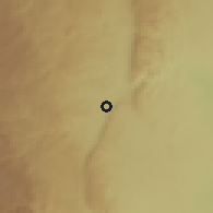 Shaded relief of the 56 km around Villa Carlos Paz, drawn from the GMTED2010 grid