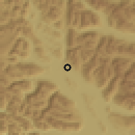 Shaded relief of the 53 km around Villa La Angostura, drawn from the GMTED2010 grid