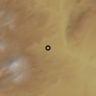 Shaded relief of the 54 km around Buta Ranquil, drawn from the GMTED2010 grid